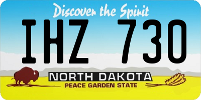 ND license plate IHZ730