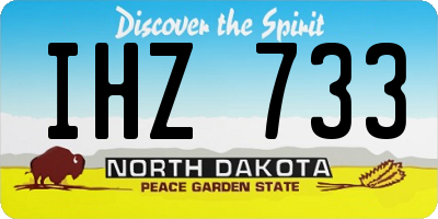 ND license plate IHZ733