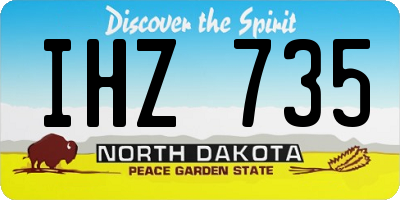 ND license plate IHZ735