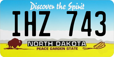 ND license plate IHZ743