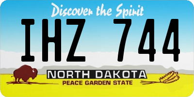 ND license plate IHZ744