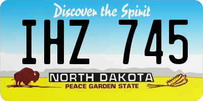 ND license plate IHZ745