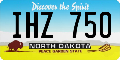 ND license plate IHZ750