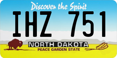 ND license plate IHZ751