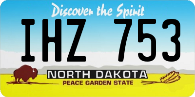 ND license plate IHZ753