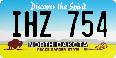 ND license plate IHZ754