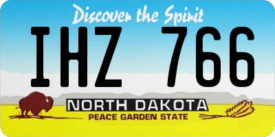 ND license plate IHZ766