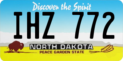 ND license plate IHZ772