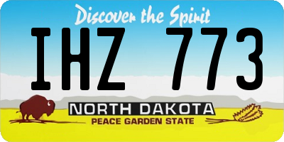 ND license plate IHZ773