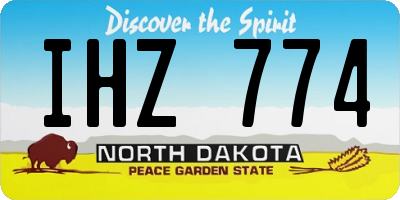 ND license plate IHZ774