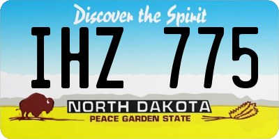ND license plate IHZ775