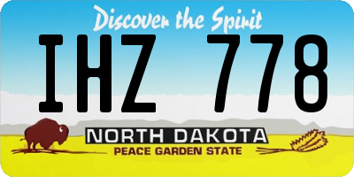 ND license plate IHZ778