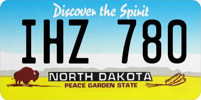 ND license plate IHZ780