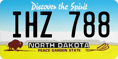 ND license plate IHZ788