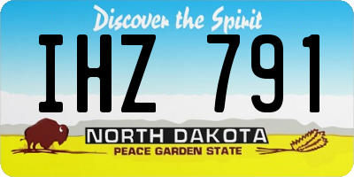 ND license plate IHZ791