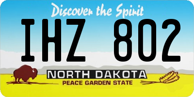 ND license plate IHZ802