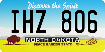 ND license plate IHZ806