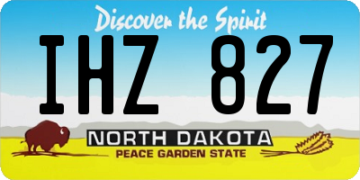 ND license plate IHZ827
