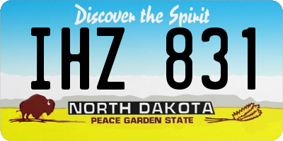 ND license plate IHZ831
