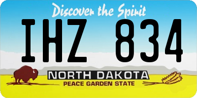 ND license plate IHZ834