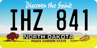 ND license plate IHZ841
