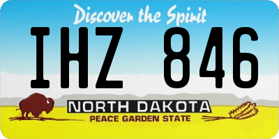 ND license plate IHZ846