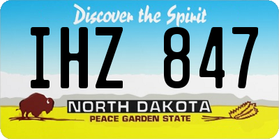ND license plate IHZ847