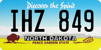 ND license plate IHZ849