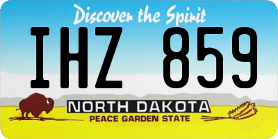 ND license plate IHZ859