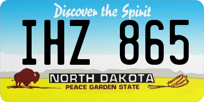 ND license plate IHZ865