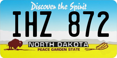 ND license plate IHZ872