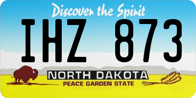ND license plate IHZ873