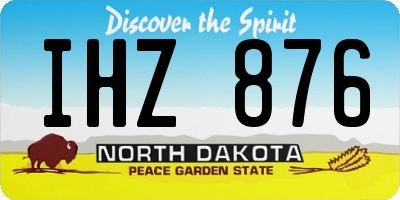 ND license plate IHZ876