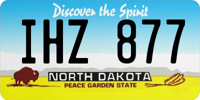 ND license plate IHZ877
