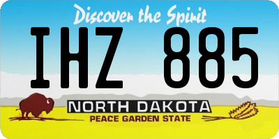 ND license plate IHZ885