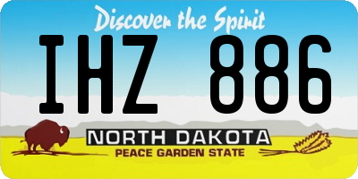 ND license plate IHZ886