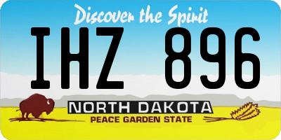 ND license plate IHZ896
