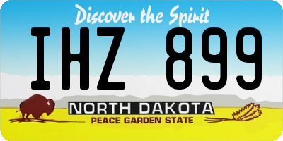 ND license plate IHZ899