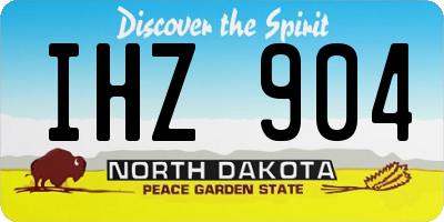 ND license plate IHZ904