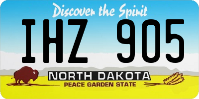 ND license plate IHZ905