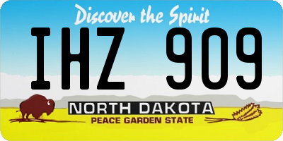 ND license plate IHZ909