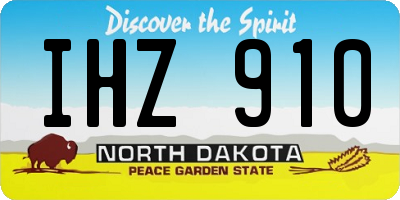 ND license plate IHZ910