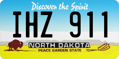 ND license plate IHZ911