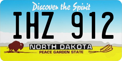 ND license plate IHZ912
