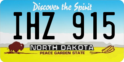 ND license plate IHZ915