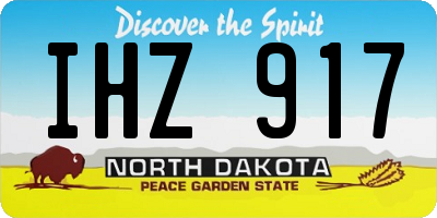 ND license plate IHZ917
