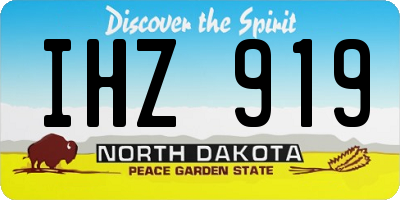 ND license plate IHZ919