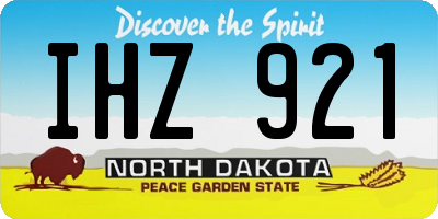 ND license plate IHZ921