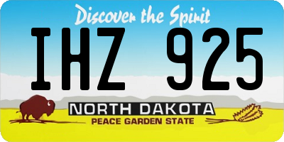 ND license plate IHZ925