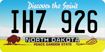 ND license plate IHZ926
